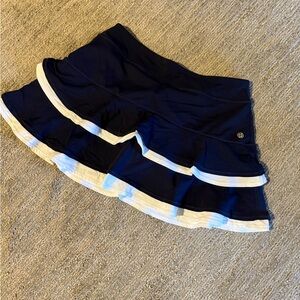 Navy Blue and White Women's active Skort